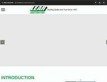 Tablet Screenshot of learconstruction.com